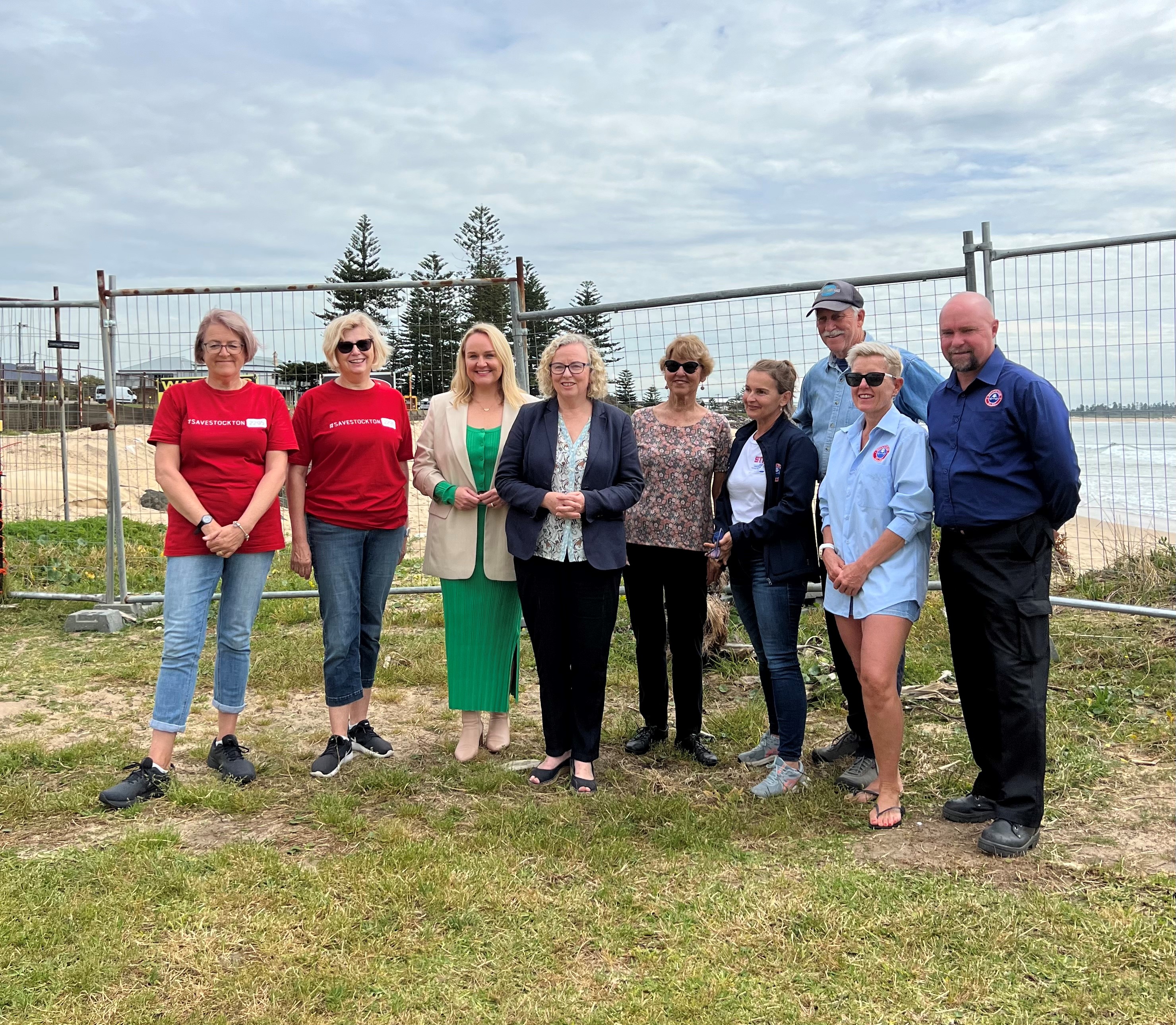 Picture caption: Lord Mayor Nuatali Nelmes with Federal Member for Newcastle Sharon Claydon MP and members of the Stockton community.