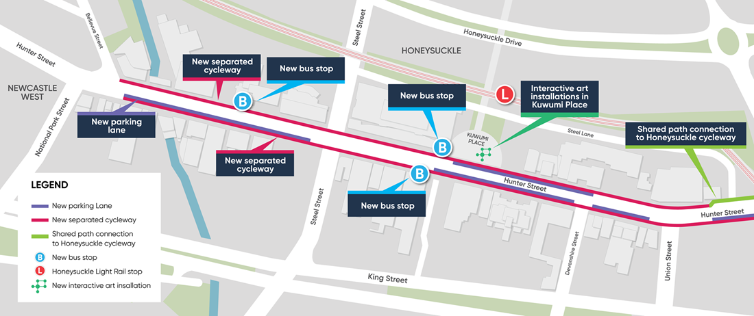 Hunter Street Trial Cycleway - City of Newcastle