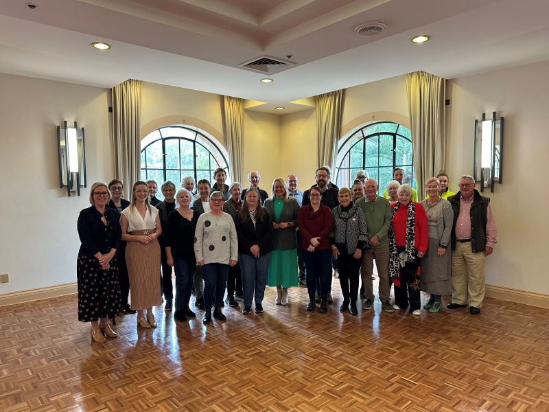 Lord Mayor Nuatali Nelmes and Cr Elizabeth Adamczyk celebrate National Volunteer Week with some of City of Newcastle's dedicated volunteers during a morning tea at City Hall.