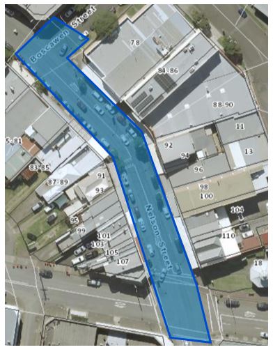 Nelson Street, Wallsend - site map - April 2024