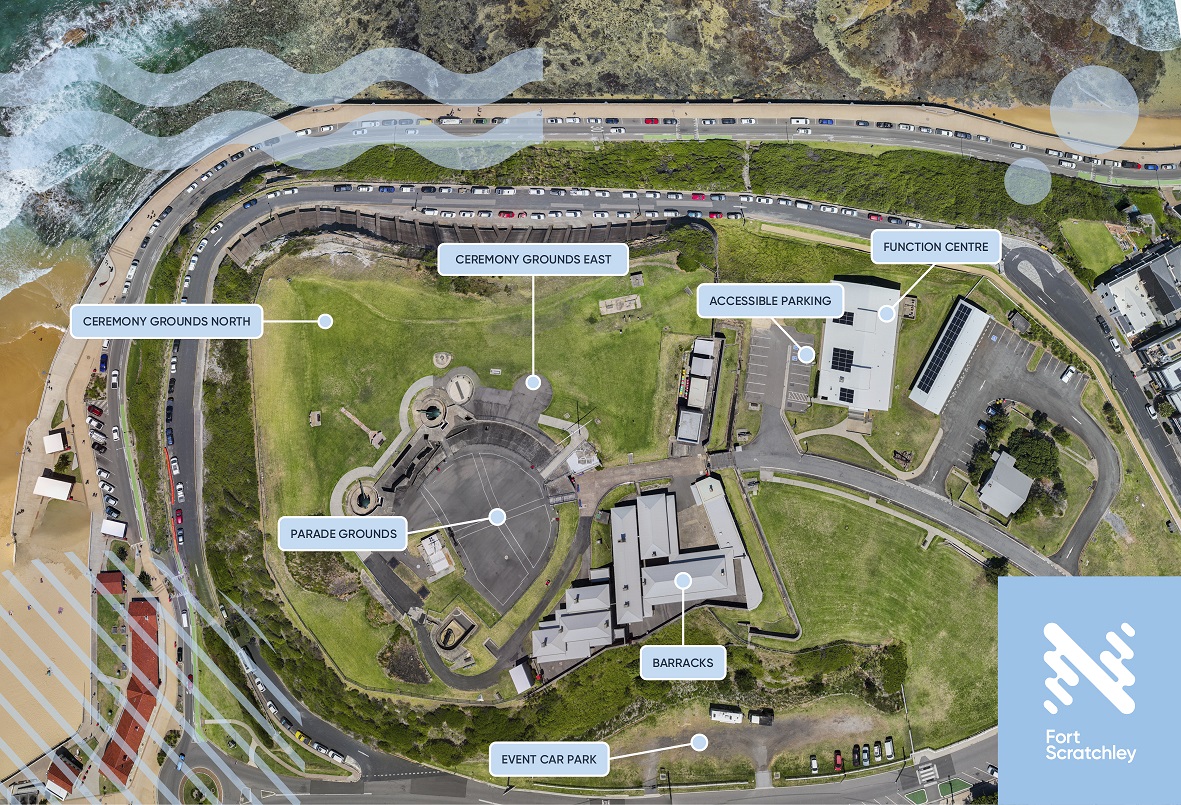 Map of Fort Scratchley grounds