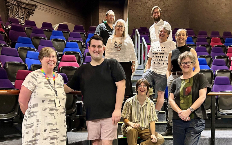 Civic Theatre Manager Leonie Wallace, Program and Venues Lead Jordan Campbell, Ticketing and Audience Lead Jo Michel join the artists and creatives who will present the 2025 UpStage at the Playhouse program.