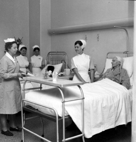 Nurses with a patient